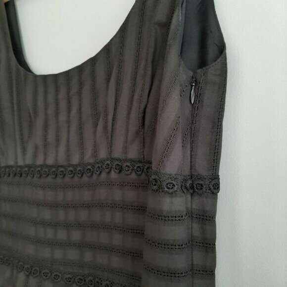 FRANCESCA MAMMOLITI Sleeveless Babydoll Scoop Neck Dress Black Sz 10 - Picture 4 of 16